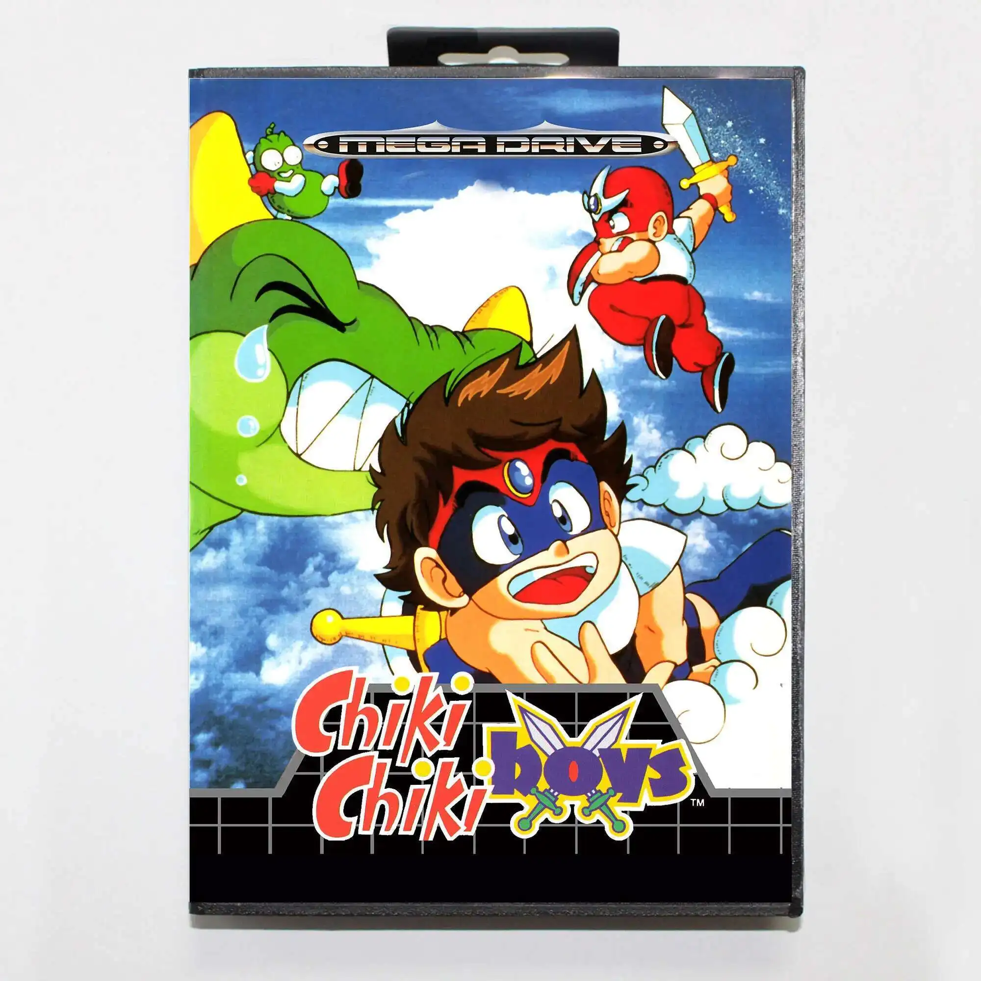 Chiki Boys con caja EUR para el sistema Megadrive Genesis de cartucho de juego Sega MD de 16 bits