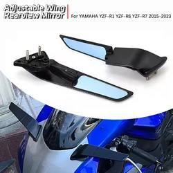 For YAMAHA YZF-R1 YZF-R6 YZF-R7 2015-2024 Motorcycle Rearview Mirror Adjustable Wing Mirror Accessory for YZF R1 R6 R7 2024 2023