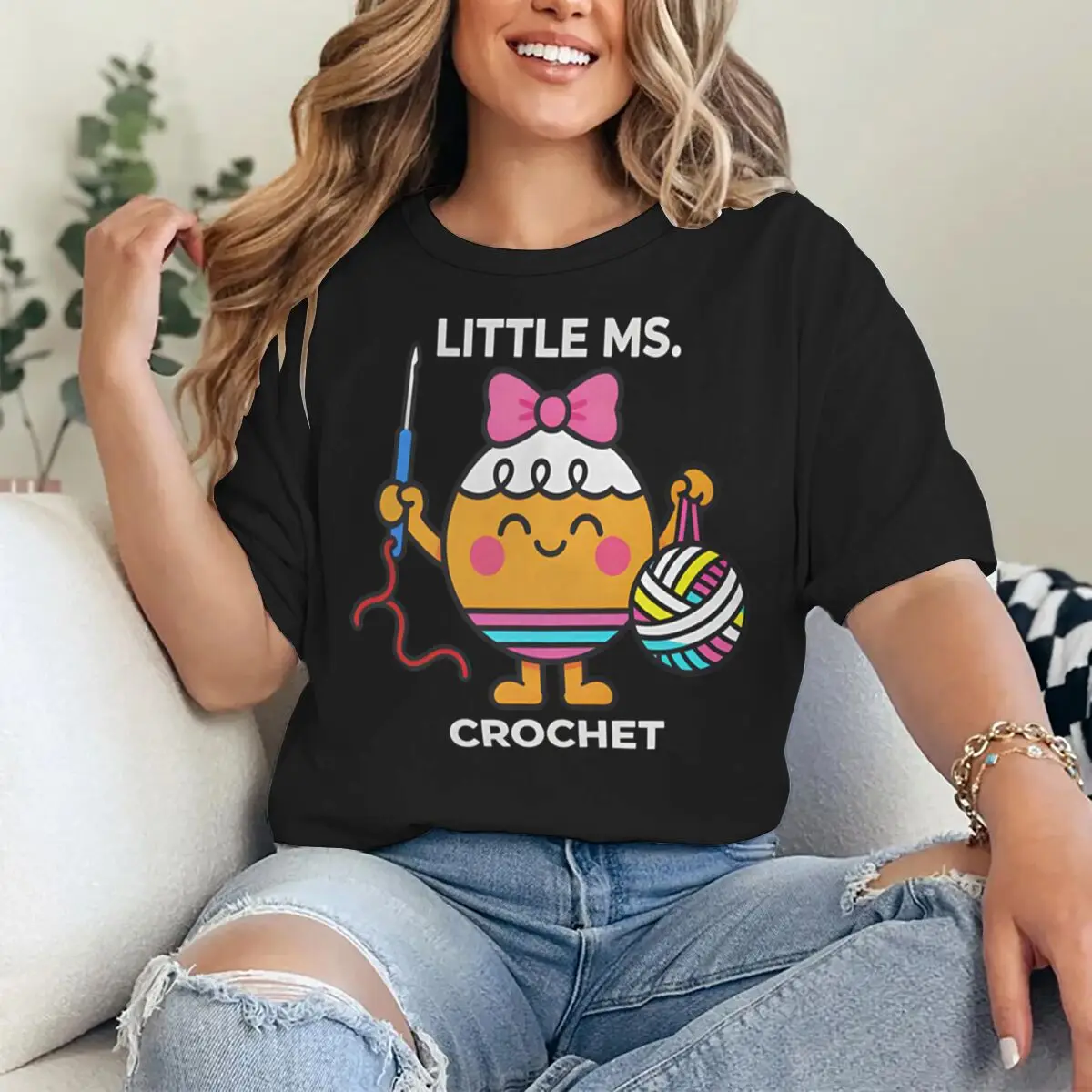 Crochet Lovers Graphic T Shirts Women Men Fun Short Sleeve Streetwear