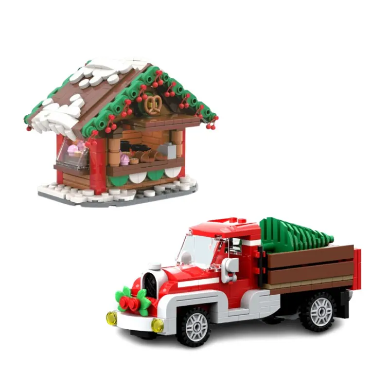 Spot MOC-17099 Camion vintage 5823 Fattoria Auto Piccole particelle di assemblaggio Building Blocks Casa delle vacanze Giocattolo fai da te Regalo