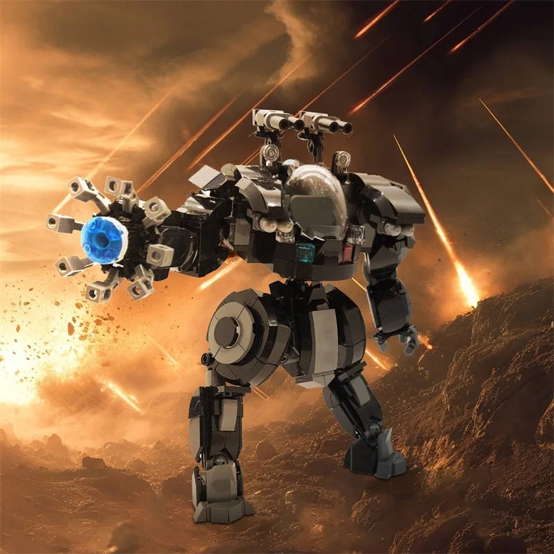 

MOC X-17 Riot Control Mech Suit Model Building Blocks Mini Figure High-tech Combat Activity Robot Building Blocks Toy Gift