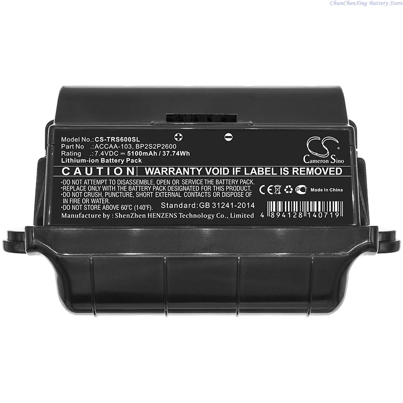 

7.4V 5100mAh Tablet Battery ACCAA-103,BP2S2P2600,BP-2S2P2600 for Trimble Yuma Rugged Tablet Yellow,YMA-FYS6AS-00,YMA-FYS8AS-00