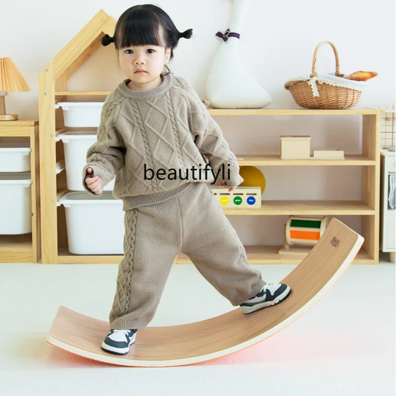 

Children's sensory integration training balance board smart board beech solid wood core seesaw toy equipment