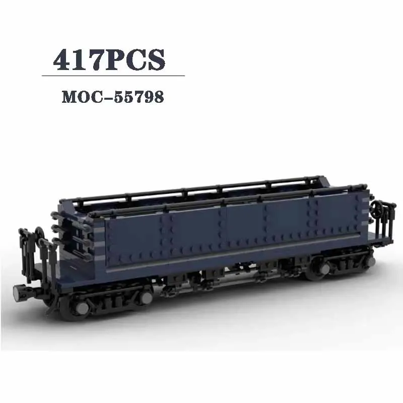 Klocki konstrukcyjne MOC-55798 Side Tilt Train Box Tilt Crane 417pcs Boy Puzzle Education Birthday Christmas Toys Gifts