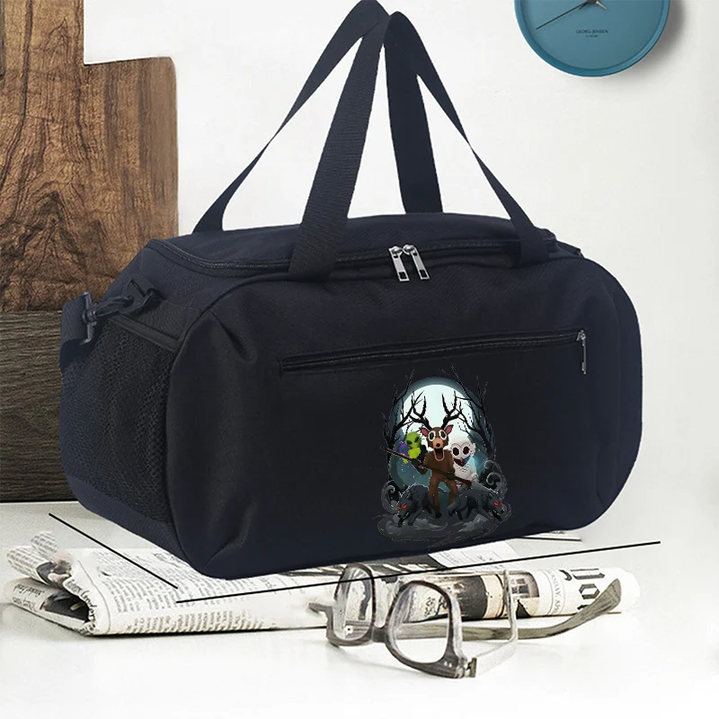 숲속의 99 밤 여행 가방 대용량 휴대용 여행 가방 패션 만화 애니메이션 인쇄 어깨 가방 생일 선물