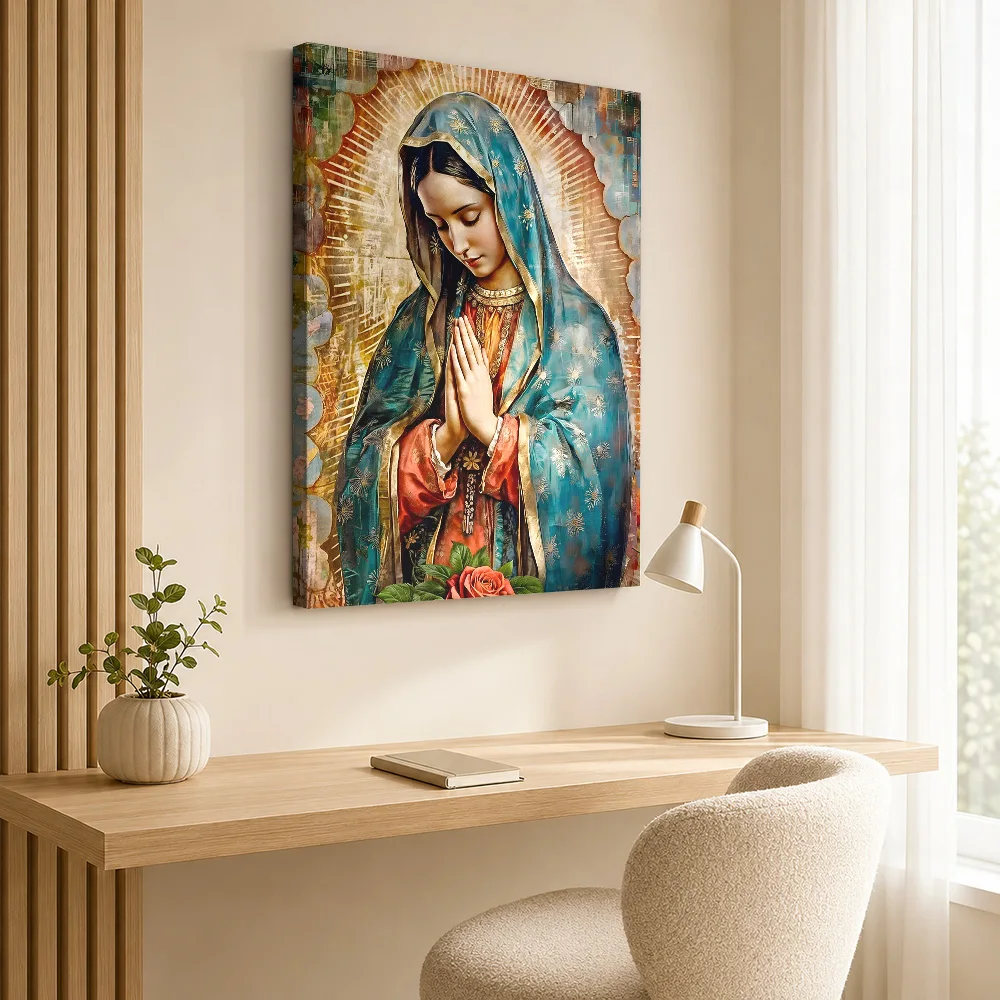 Virgin of guadalupe Canvas Poster Personalized Modern Aesthetic Wall Art for Dining Room Decor Ready to Hang Housewarming Gift
