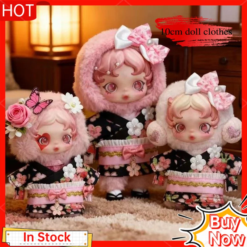 

Милое кимоно сакуры 10 см, японское аниме, одежда для кукол, хлопковая сменная одежда, стильные аксессуары для кукол для девочек