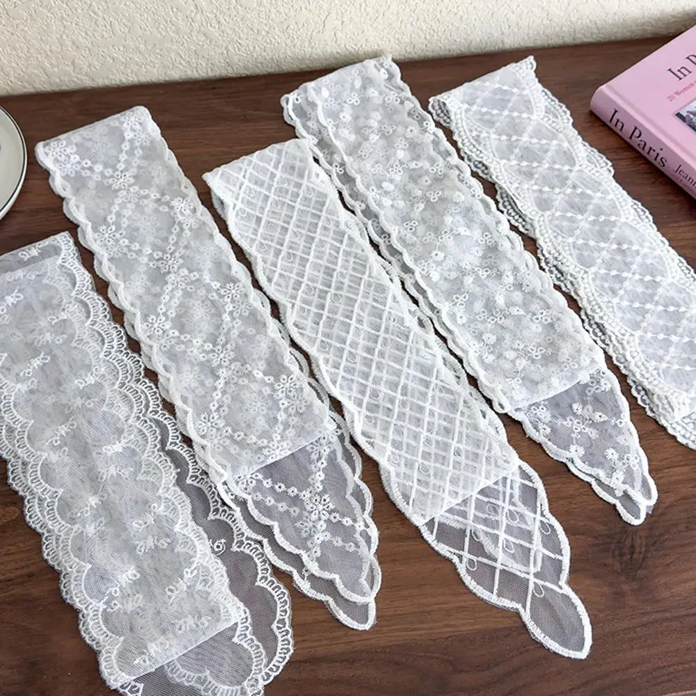 Damen-Haarschal mit schmaler Spitze und Blumenmuster, langes Band, Kopftuch, Haarbänder, verstellbares Reise-Foto-Stirnband für Damen, dünne Schals