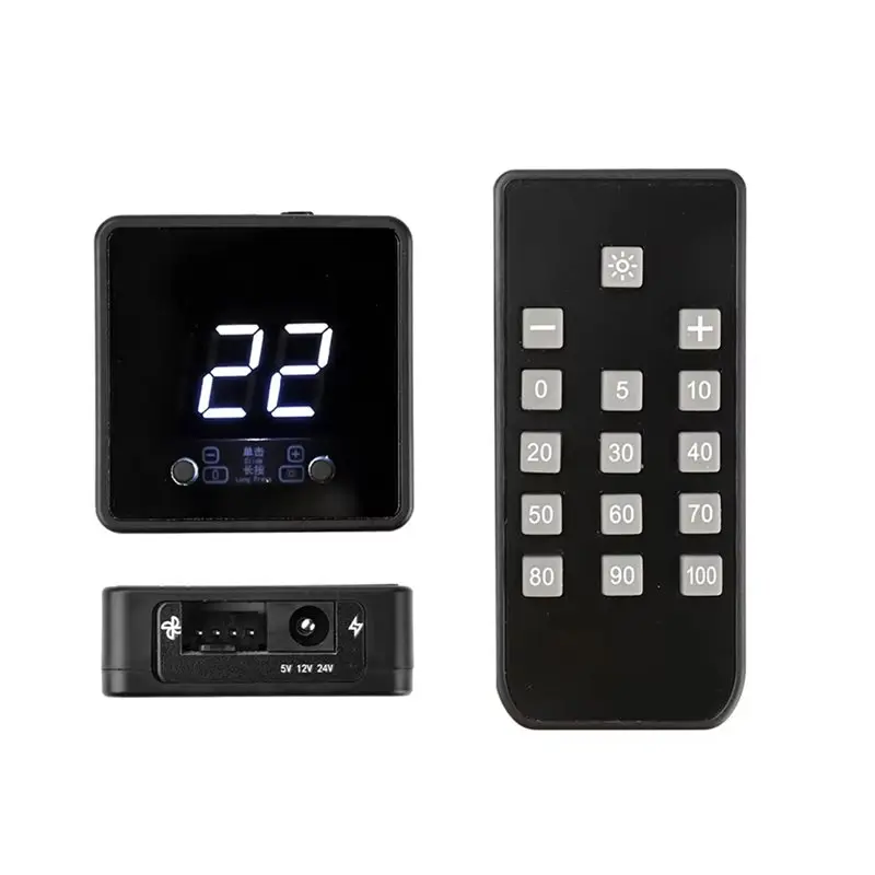 B29C-Fan Speed Controller 24V 12V 5V PD QC Fast Charging Speed Control Digital Display Remote Control DC Model