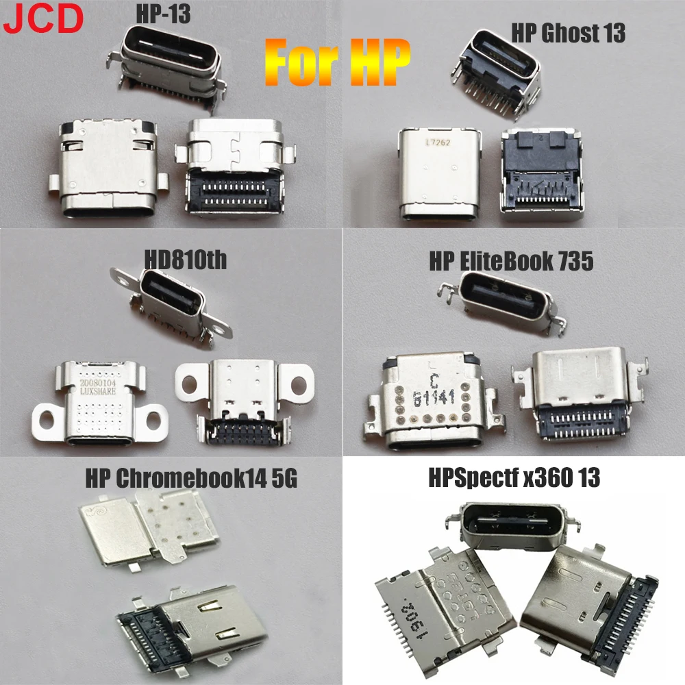 

JCD 1piece For HP SPECTRE X360 13-AP War 66 Ghost 13 735 11G7EE ENVY-13 Laptop Type C Female Socket DC USB3.1 Charging Port