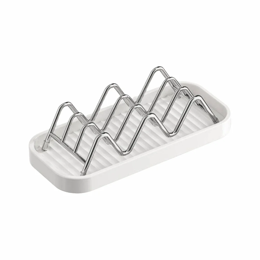 New Self Draining Stainless Steel Soap Rack with Tray Multifunctional Soap Tray Multi-scene Soap Dish Bathroom Use