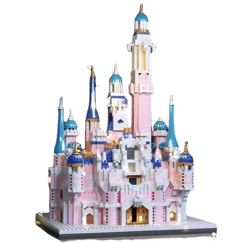 Dream Princess Castle Small Particle Block giocattolo di assemblaggio per bambini decorazione Desktop 3D regalo di compleanno per ragazzi e ragazze