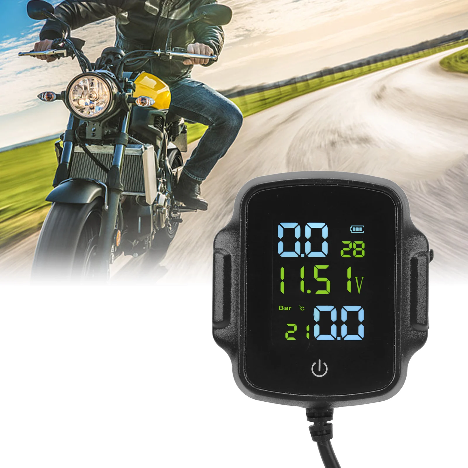 Motorcycle Tire Pressure Monitor Professional  12V USB Charging Moto TPMS Stable  QC3.0 Fast Charging for Motorcycle