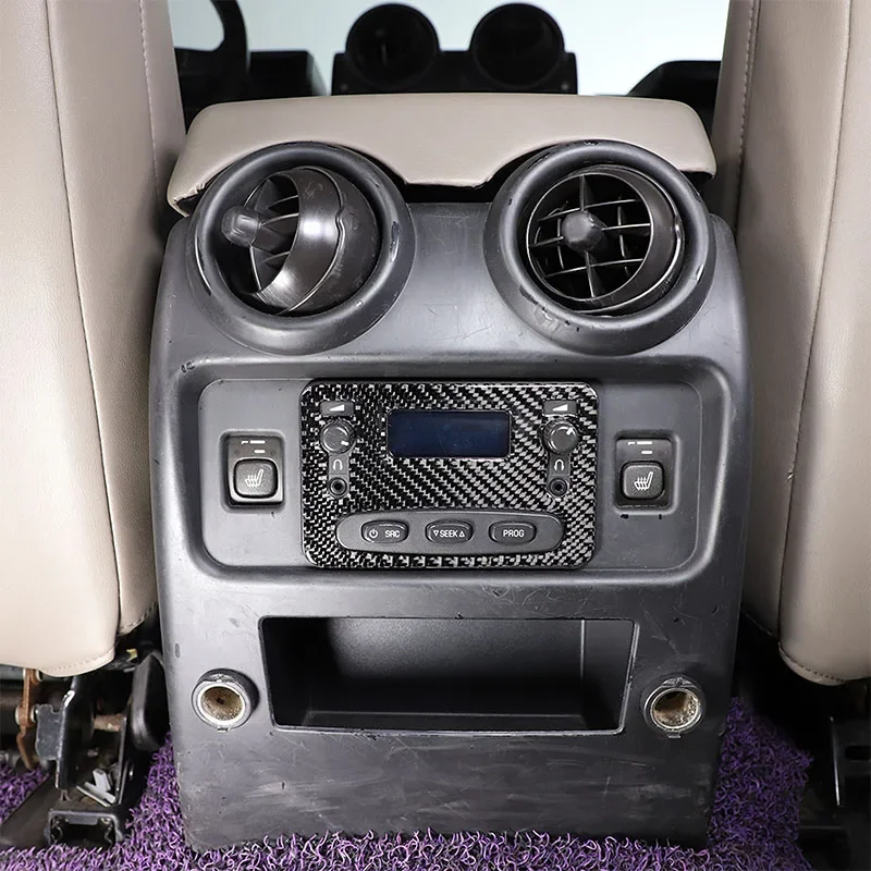 

For 2003-2007 Hummer H2 soft carbon fiber car rear air conditioner switch panel sticker car interior protection accessories