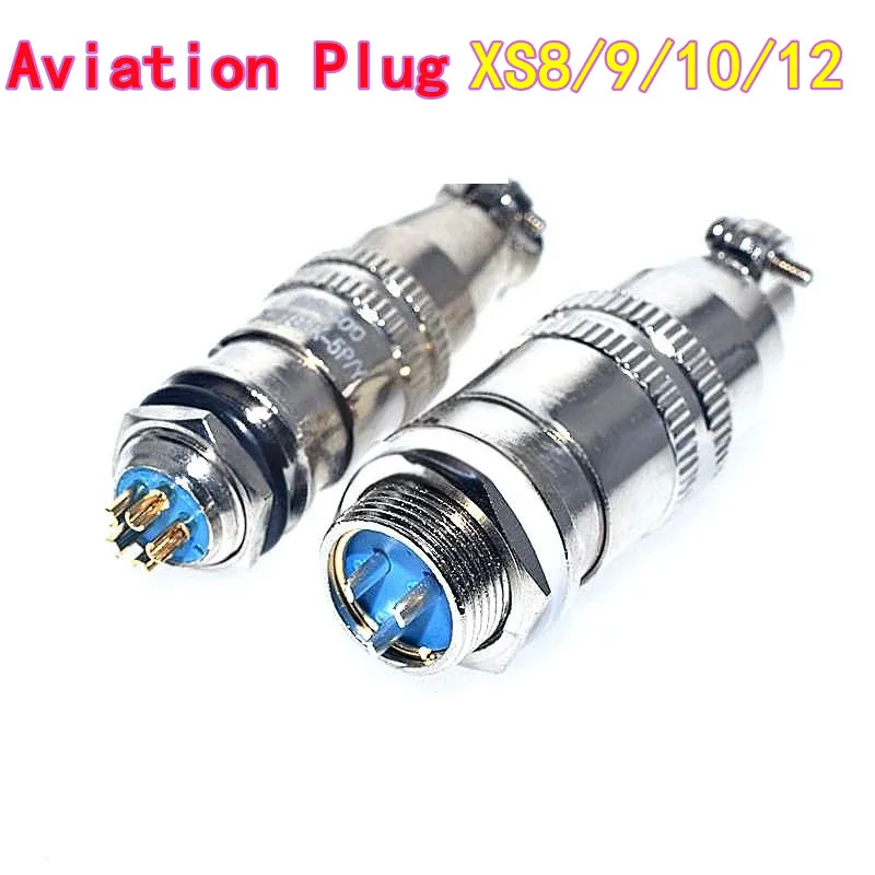 

1 pair male+female Aviation Plug XS8/9/10/12JK 2/3/4/5 Core J/Y Push Pull Self-Locking Miniature Connector Gold Plating