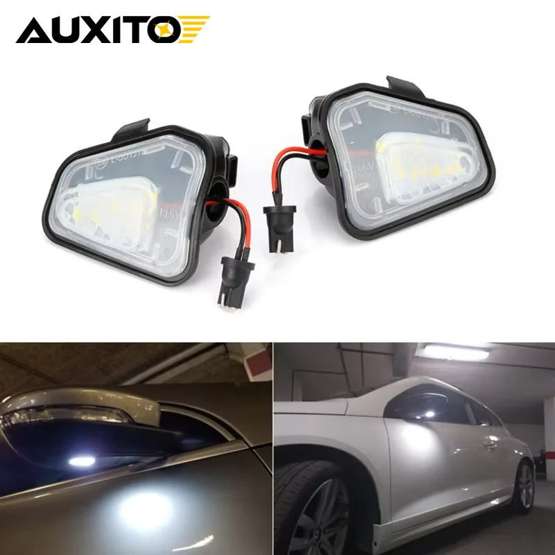 

AUXITO 2X LED Puddle Light Bulb Under Side Mirror Light No Error Led Puddle Lamp For Volkswagen VW Passat EOS CC Scirocco Jetta