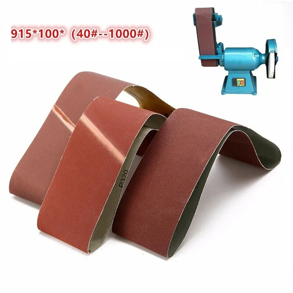 100X915mm Sanding Belts Wood Soft Metal Polishing Sandpaper Abrasive Bands For Belt Sander Abrasive Tool 40-1000 Grit