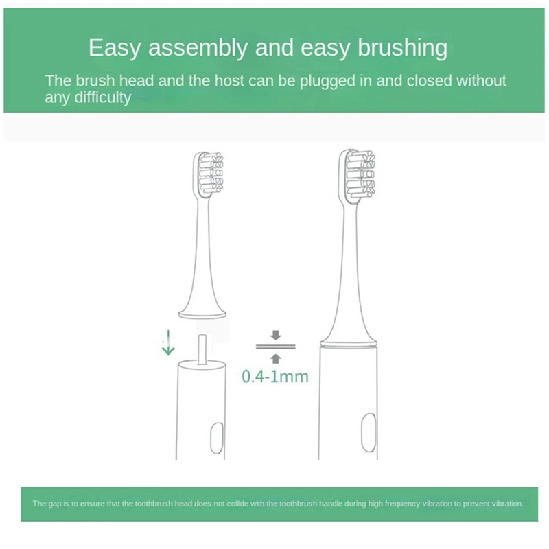 10PCS Suitable For Laifen Electric Toothbrush Head LFTB01-P Soft Bristle Cushioning Cleaning Brush Head