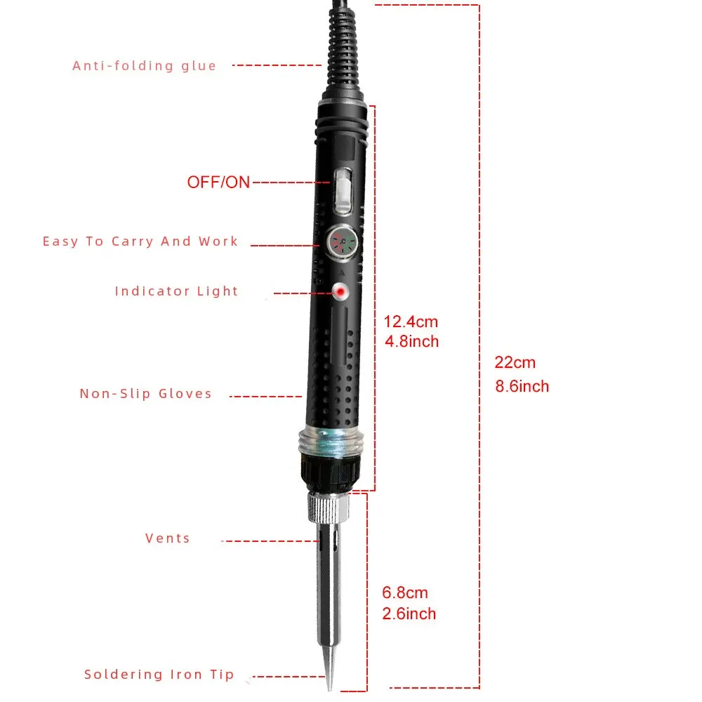 Maintenance Constant Temperature Electric Soldering Iron Set with Adjustable Temperature 60W European Standard Soldering Machine