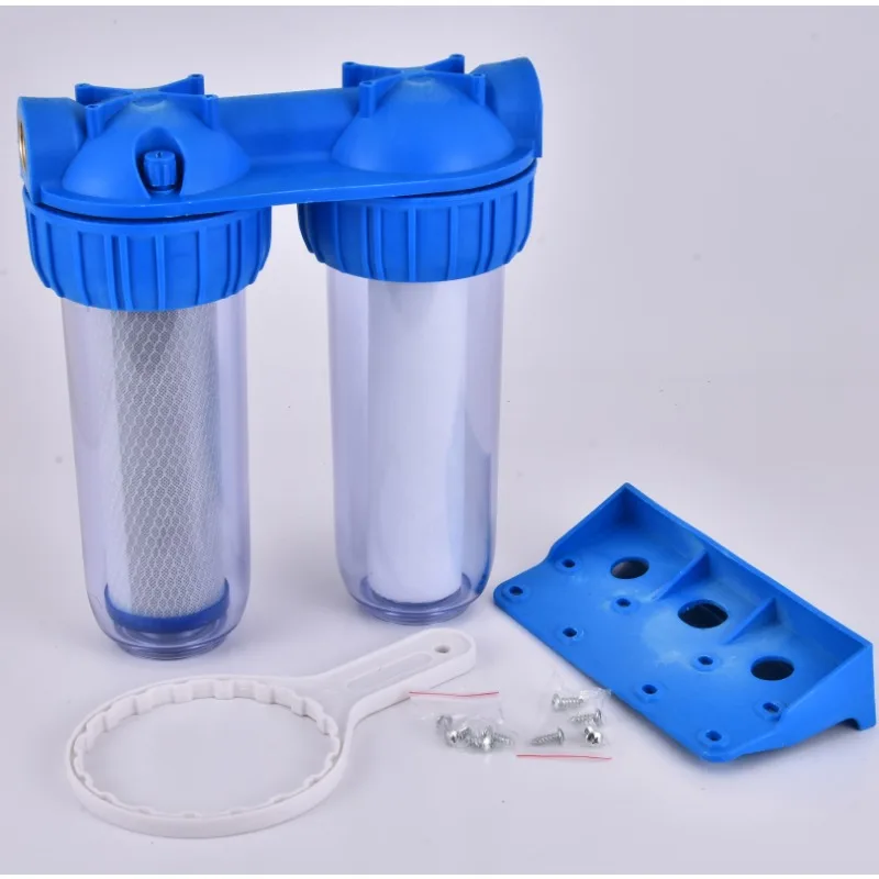 10 inch secondary double-stage transparent bottle pre-filter household kitchen tap water pipe filter water purifier