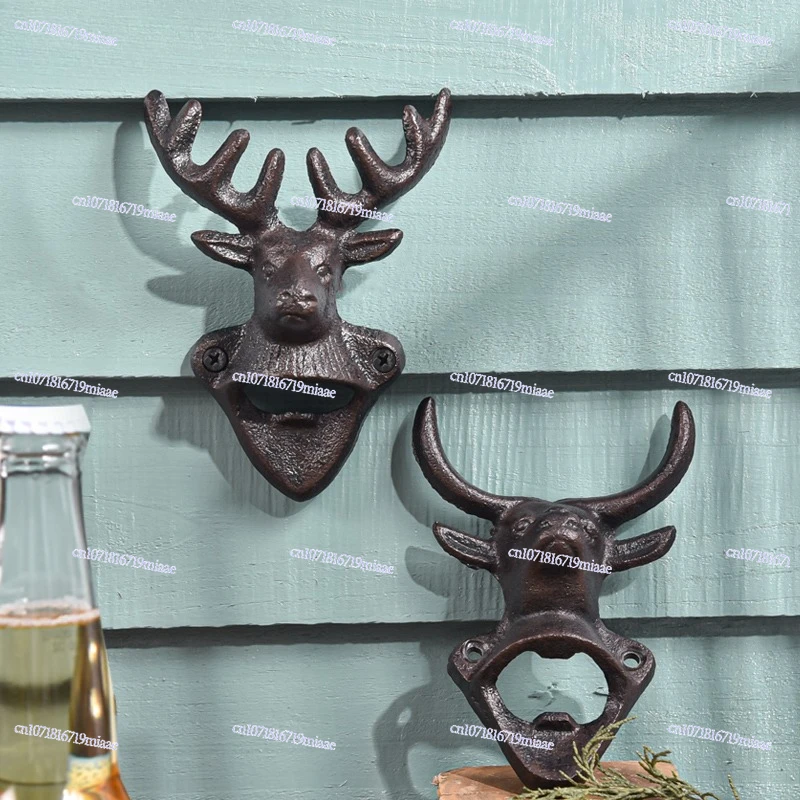 

Beer Beverage Bottle Opener Party Bar Creative Opening Bottle Opener Cast Iron Wall Hanging Craft