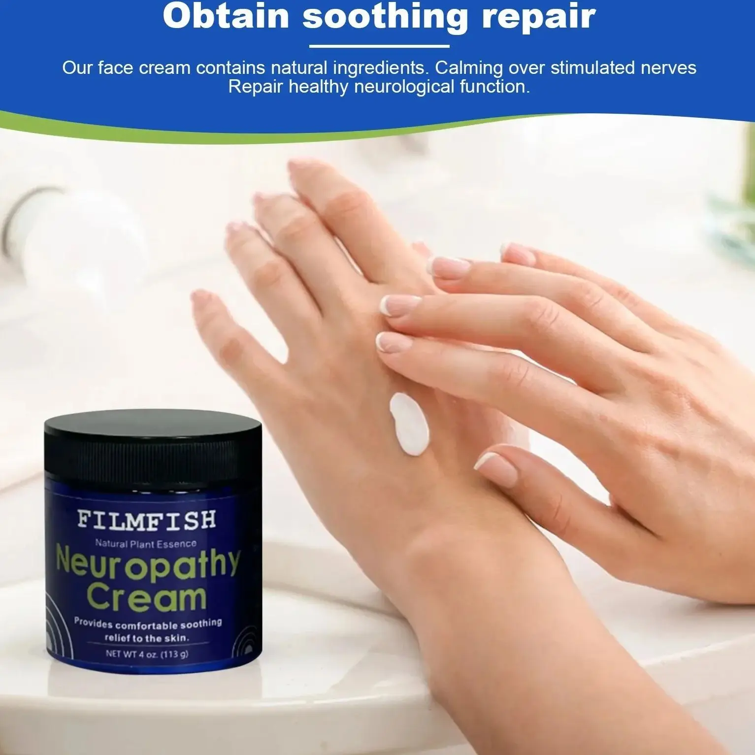 

Базовый крем для облегчения нейропатии Vigor Migrastil Extra Strength для ног, ног, рук, веганский, без жестокости, нежный, без ожогов с помощью