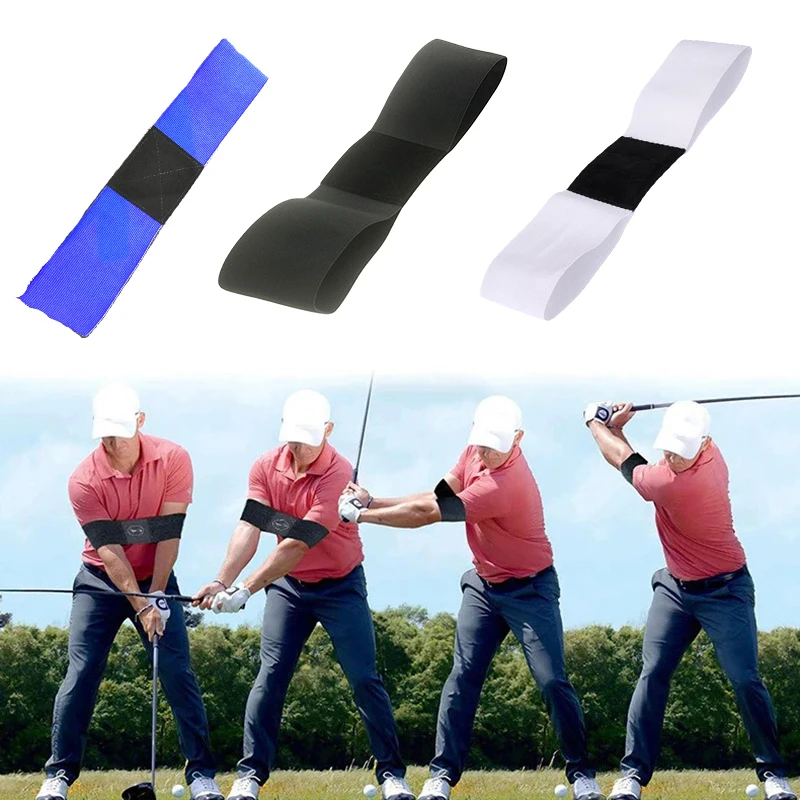 

Professionele Elastische Golf Swing Trainer Arm Band Riem Gebaar Alignment Training Aid Voor Beoefenen Gids Golf Accessories