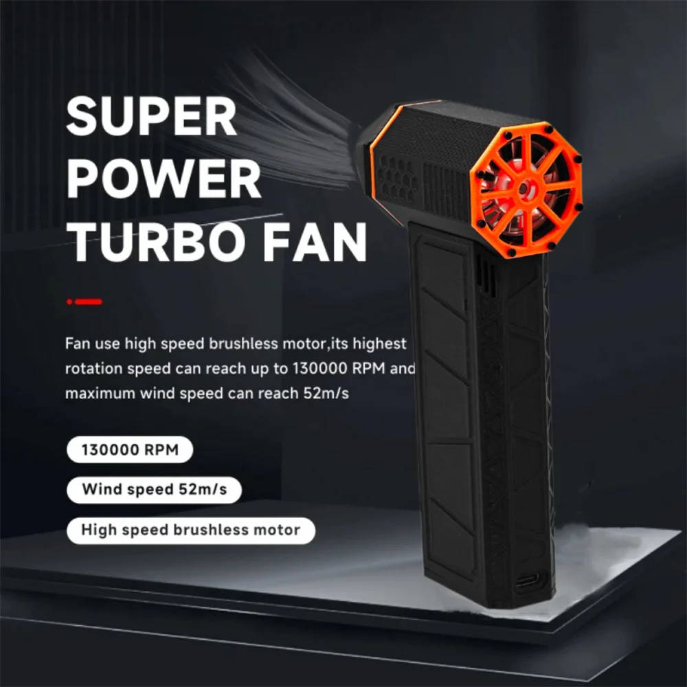 

130000 RPM Turbo Jet Fan 52M/S High Speed Duct Fan Mini Turbo Jet Fan Turbo Fan Violent Air Blower Powerful Handheld Turbo Fan