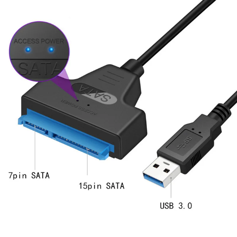 New Usb3.0 Adapter Cable Hard Disk Adapter Cable USB Easy Drive Cable Hard Drive Easy Drive Line SATA22 Pin String Oral Line