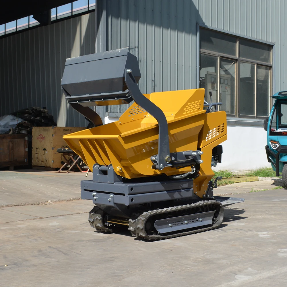 Custom CE Euro 5 500kg Tracked Mini Dumper Hydraulic Dump Truck for Construction Farm Landscaping and Material Transport view 5