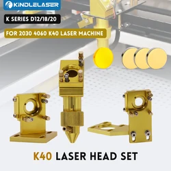 KINDLELASER K Series CO2 Laser Head Set ZNSE Lens Dia.12/18/20mm Si Mirror Dia 20mm for K40 Laser Engraving Cutting Machine