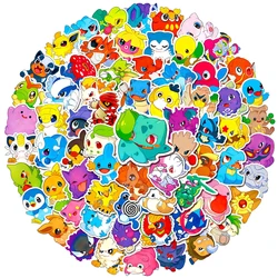 Pegatinas divertidas de Pokémon para niños, calcomanías de dibujos animados, versión Q, álbum de recortes DIY, portátil, juguete, 10/30/50/100 Uds.