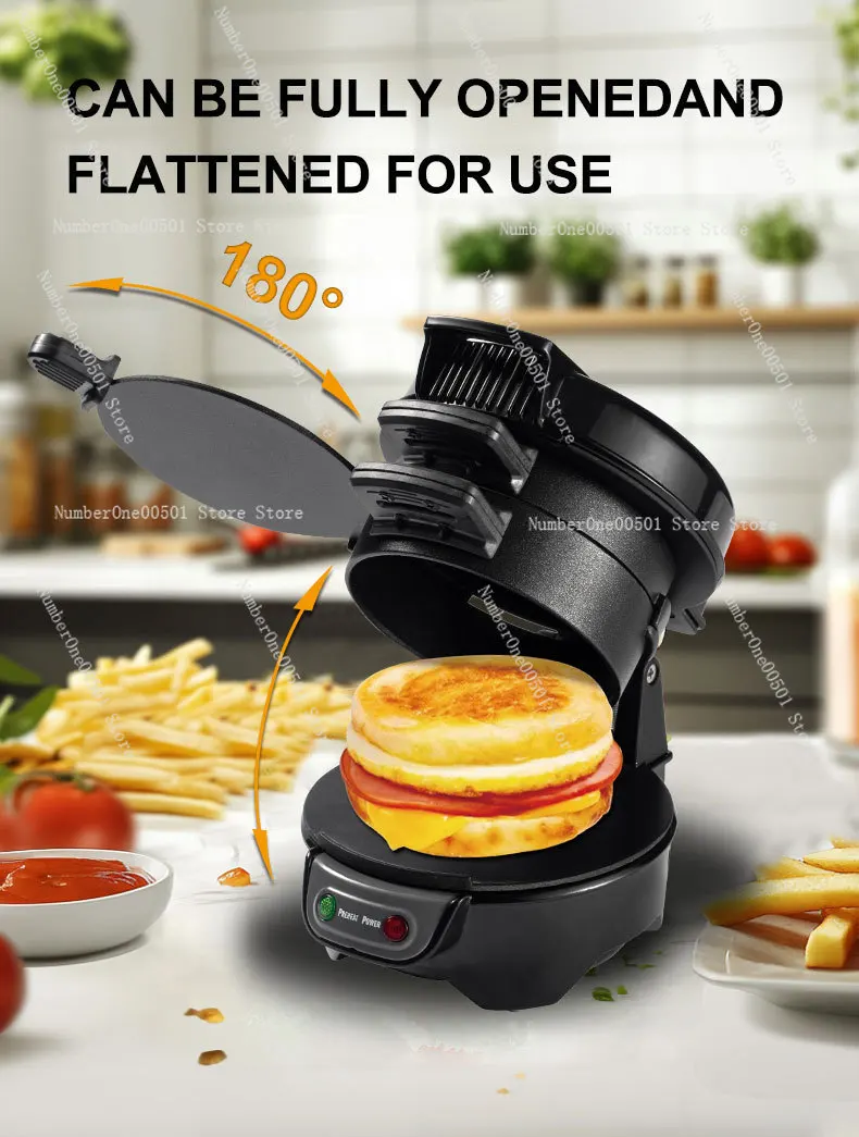 Multifunctional Hamburger Maker Bread Maker Home Breakfast Maker Fried Egg Toaster Fried Electric Cake Pan