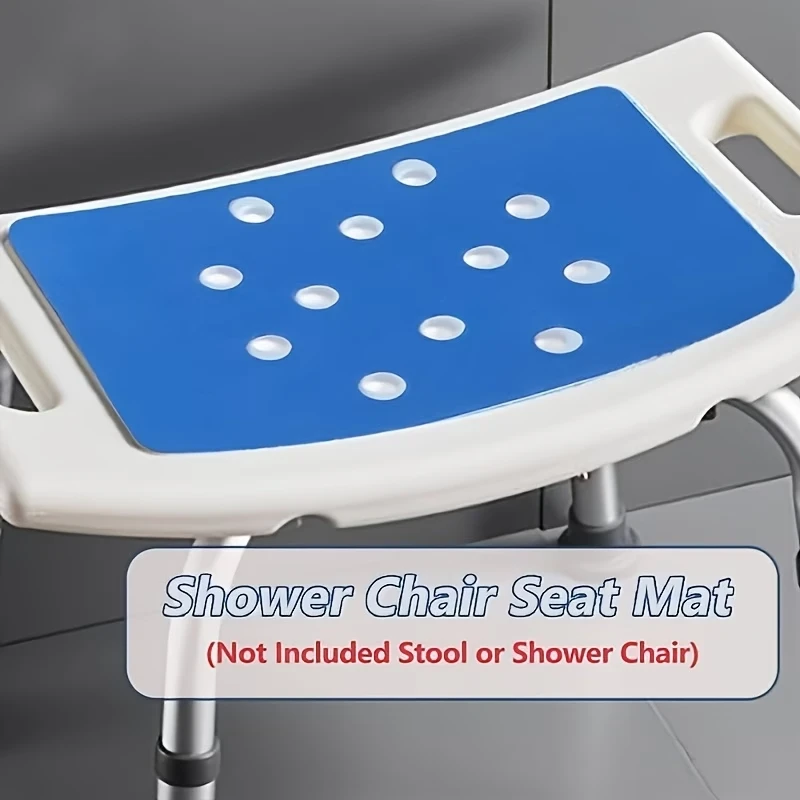 

Blue anti slip mat for bath chairs - shower bench anti slip accessory, safety seat cushion,disabled and pregnant Women's park