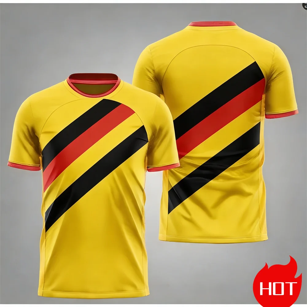 Summer maillot football Germany jersey T-shirt Germany Flag Print Outdoor sports T-shirt Breathable round neck T-shirt New Tops