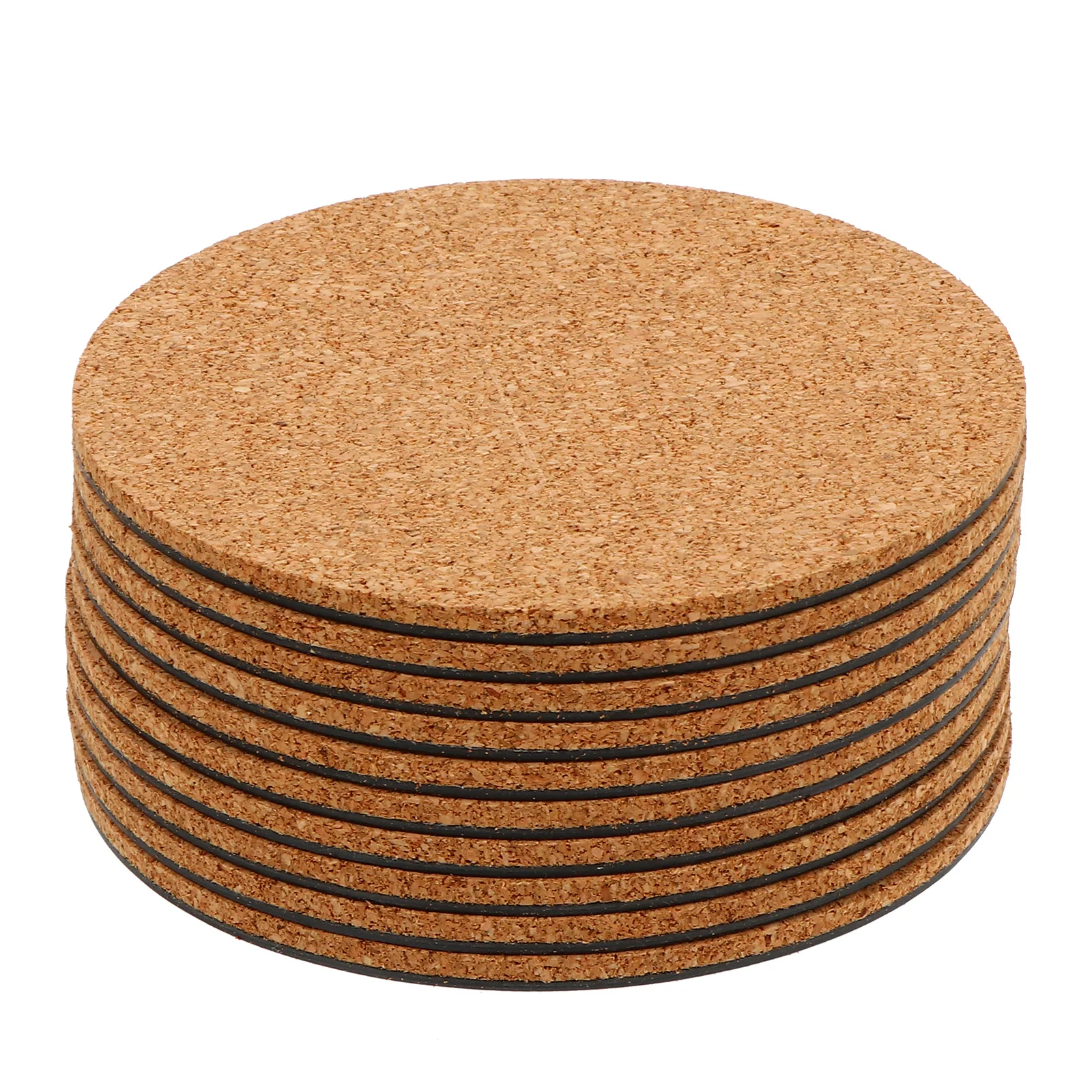 

10pcs Cork Plant Mat Round 15Cm Diameter Lightweight Durable Garden Tray Pad For Flowerpots Waterproof Eco-Friendly Plant Pot