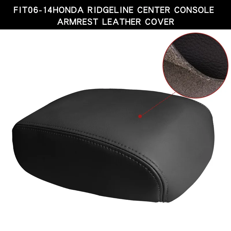 Per il 2006-2014 Honda Ridgeline PU Leather Center Console coperchio bracciolo copertura Sticker Trim