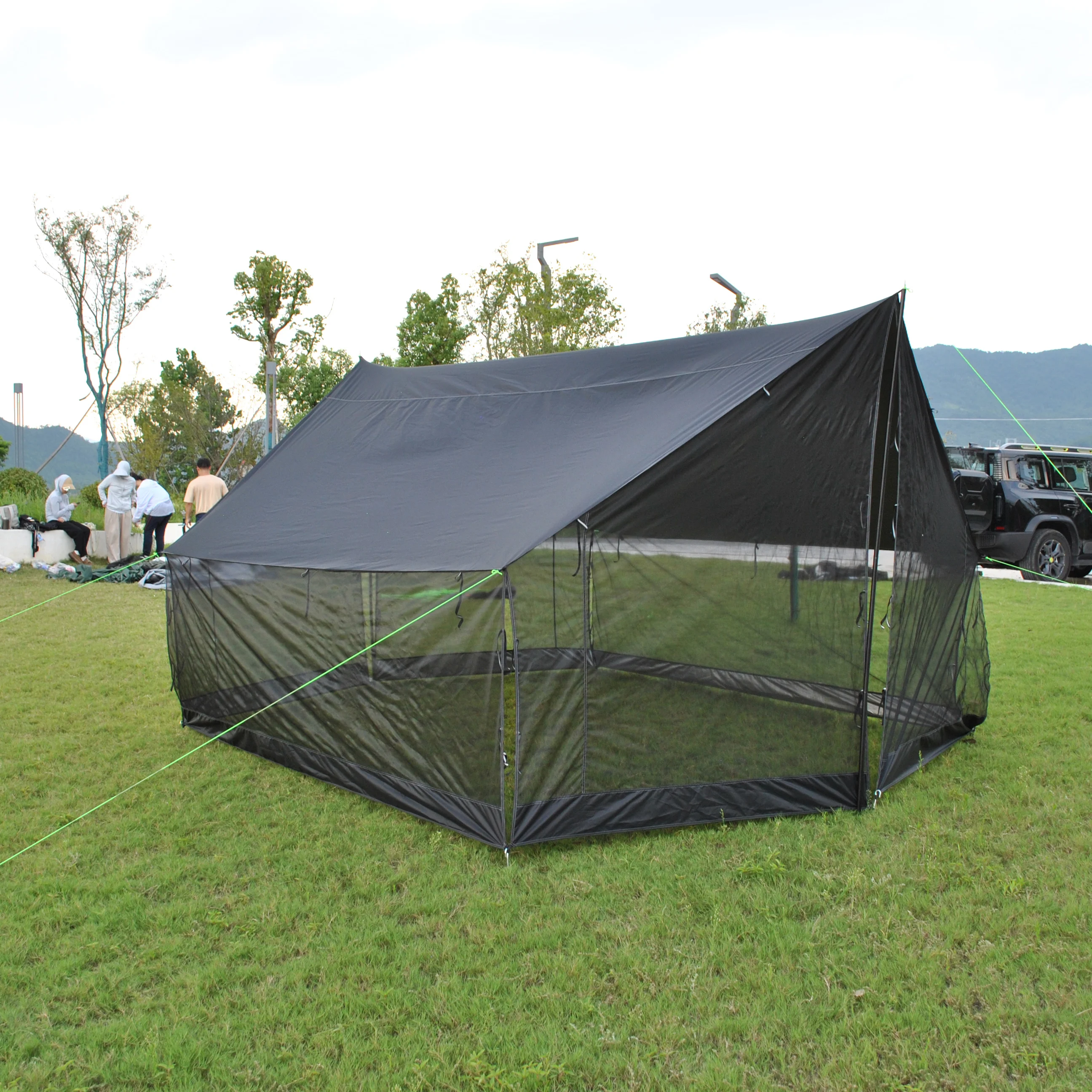 Rede avançada chuva voa. Rainfly multiuso para dossel de rede. Lona impermeável funciona com qualquer rede de acampamento, dossel multiuso