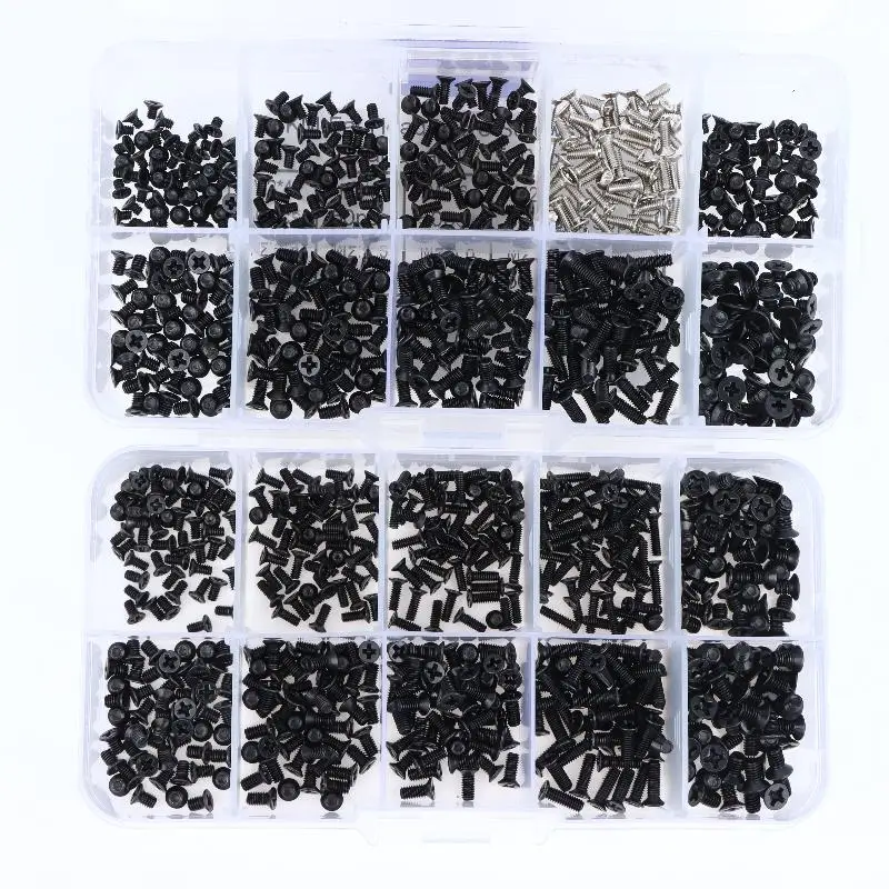 500/600Pcs M2 M2.5 M3 Mini Screw Set Carbon Steel Computer Notebook Laptop Repair Screws Kit