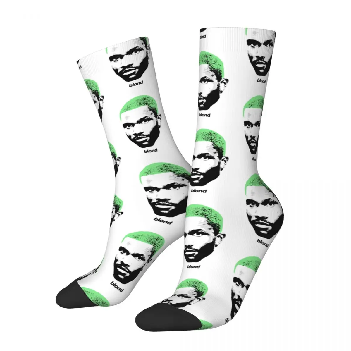 Harajuku Frank O-ocean Blond R&B Music Basketball Socks Polyester Middle Tube Socks for Women Men