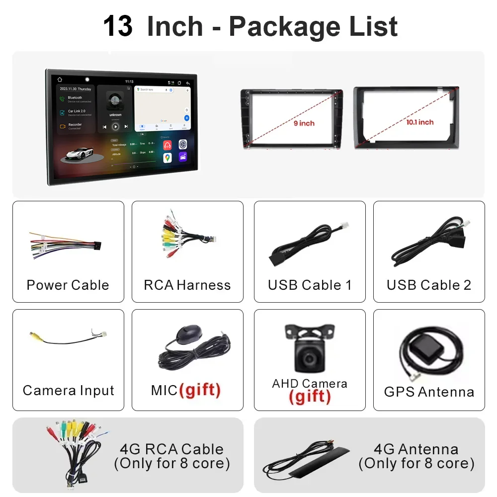 UIS7870 13inch  Android 13 Universal Car Radio 2 Din  2K  Carplay auto AI Voice GPS Multimedia Player Head Unit
