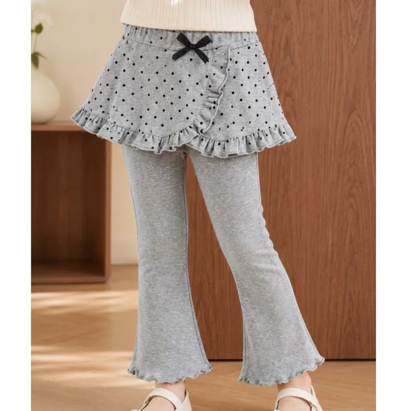 New Girls Dot Lac Skirts Pants Baby Kids Spring Autumn Princess Clothes Children Birthday Party Trousers Pant Leggings Skirt 5