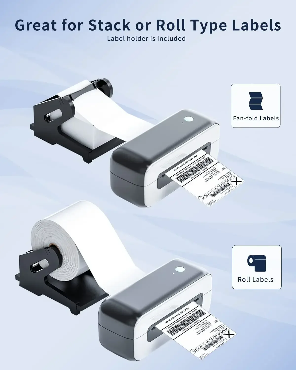 2026 Portable Thermal Printer Wireless Shipping Label Printer 4x6  Inkless Bluetooth Thermal Barcode Printer