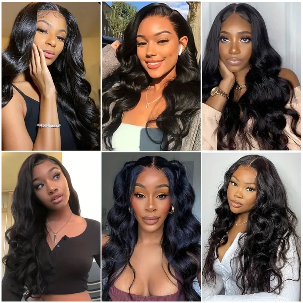 Body Wave 4x4 Lace Closure 13x4 Free Part Transparent Brazilian Human Hair Closure 150 Density Natural Black Color 10-22 Inch