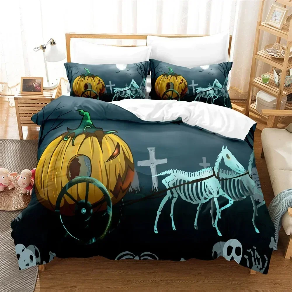 Carriage pumpkin Bedding Sets Home Bedclothes Super King Cover Pillowcase Comforter Textiles Bedding Set