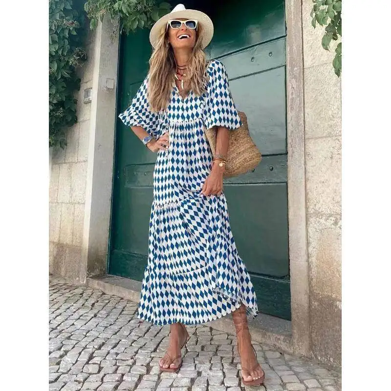 Summe Long Dr D940647res Women RWOCMan Maxi Beach Plu Spring 2024 Other Material 00% Ladies Faion Casual Gown