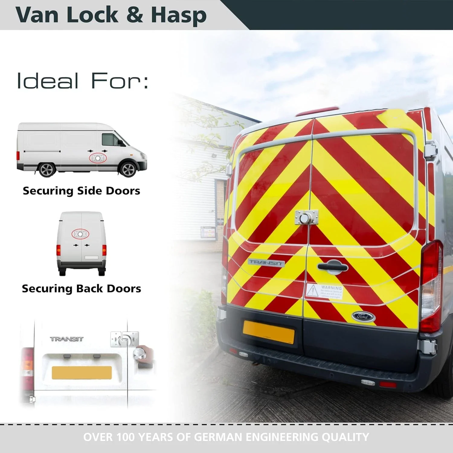 1set RV Container Lock With Key Rear Door Lock For Fiat Ducato VW T5 T6 Ford Transit Custom Shackle Padlock Set Camper Accessory