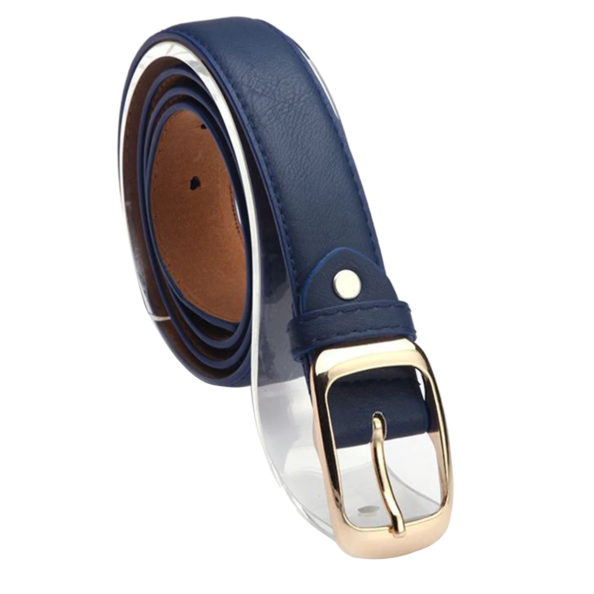 Fashion Women Silver Metal Alloy Ins Pin Buckle Square Belt Thin PU Leather Waist Bands Female Jeans Dress Luxury Waistband 2023