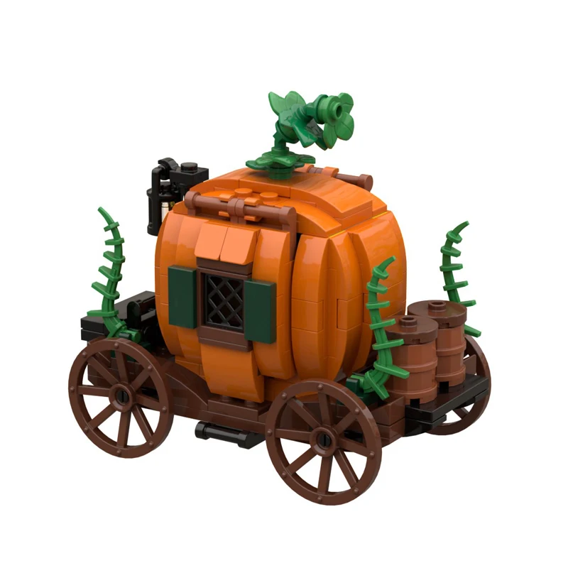 Moc Building Bricks Halloween Model Pumpkin Carriage Technology Modular Blocks Holiday Gifts Toys For Children DIY Sets Assembly