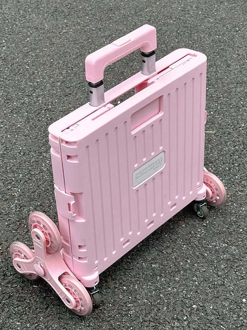 

Home ential Ins Sle Hand-Pulled Portable op Cart with Lid Multi-Functional Stair Climbing Vegetable Carrng Cart